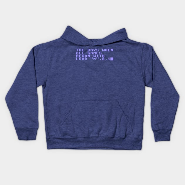 Commodore C64 - Patient Loading Days Kids Hoodie by retrochris